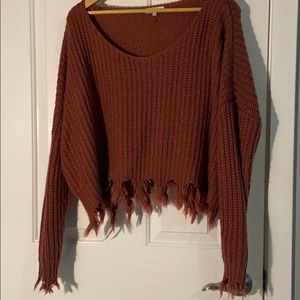 Miracle USA shredded sweater